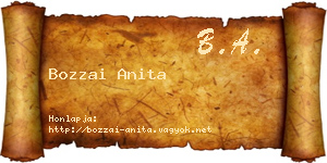 Bozzai Anita névjegykártya